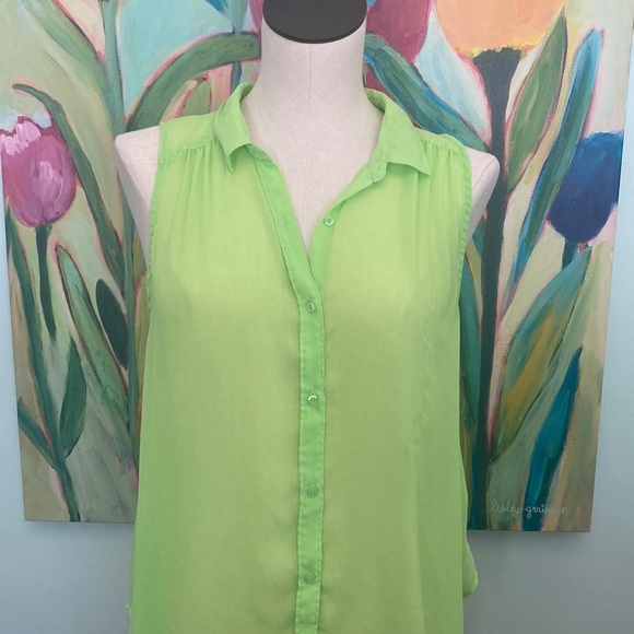 Hollister lime green top. Size M - Picture 1 of 4